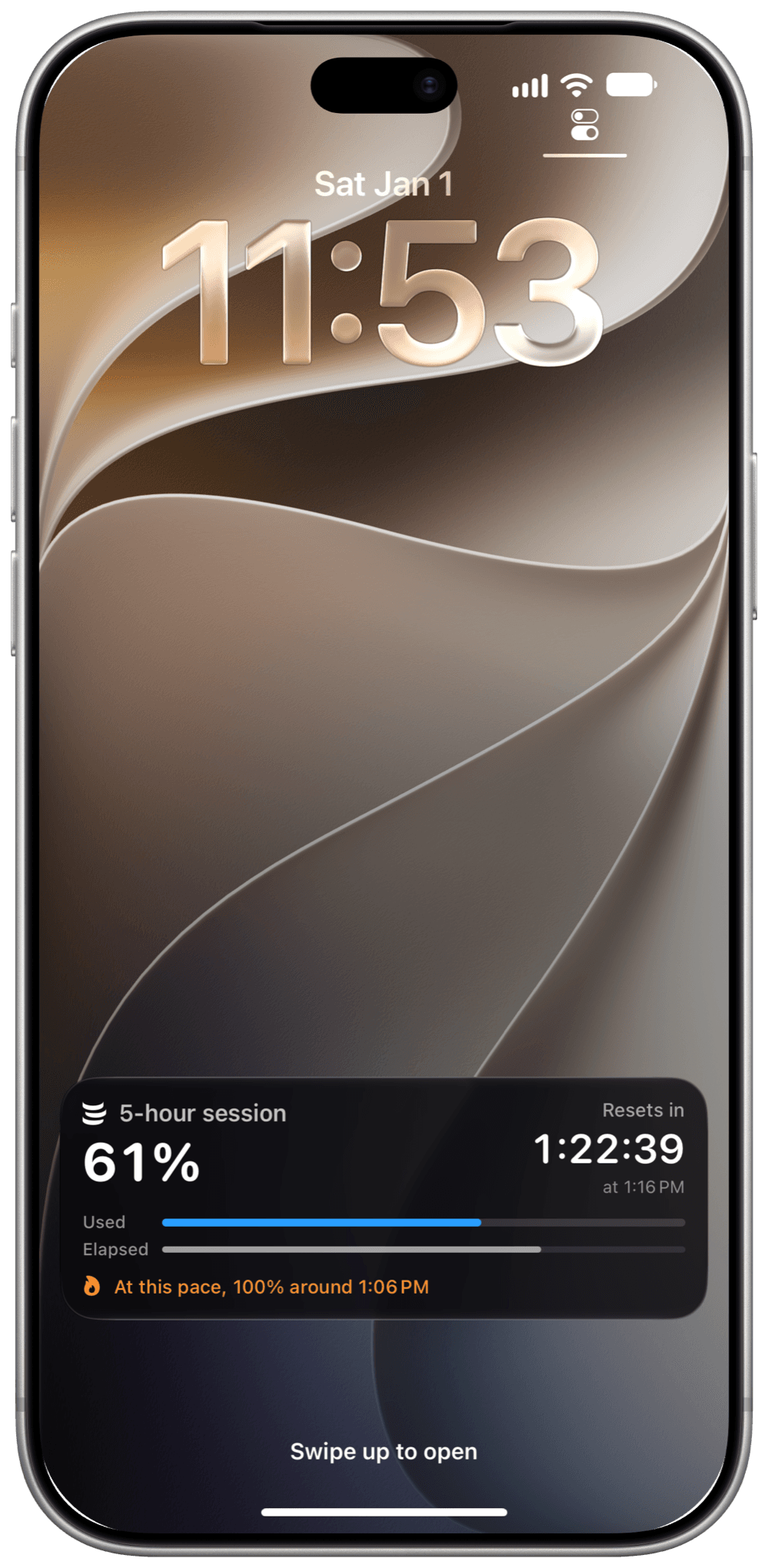 The Live Activity on the Lock Screen