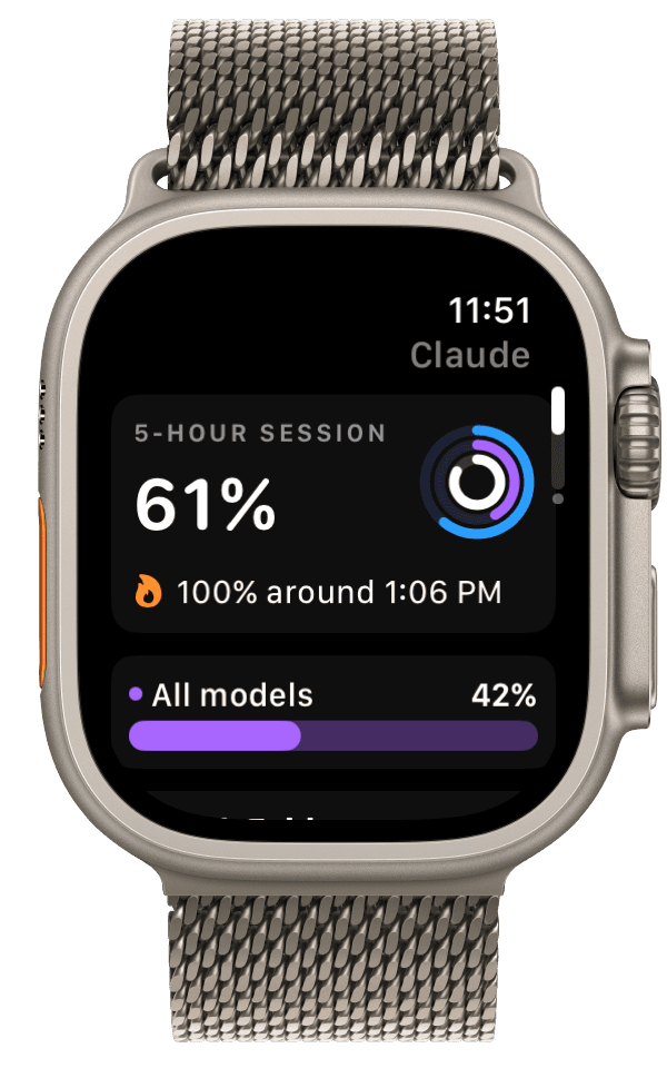 JaugeAI on Apple Watch